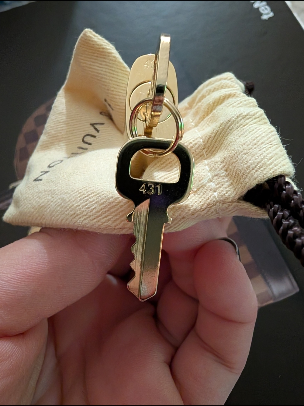 Louis Vuitton Rare Series Gold Padlock with Keys - Picture 9 of 11